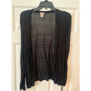 Chico's Black Long Sleeve Open Front Blouse 2